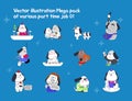 Dog character illustration with funny experienced with special part time jobsme Royalty Free Stock Photo